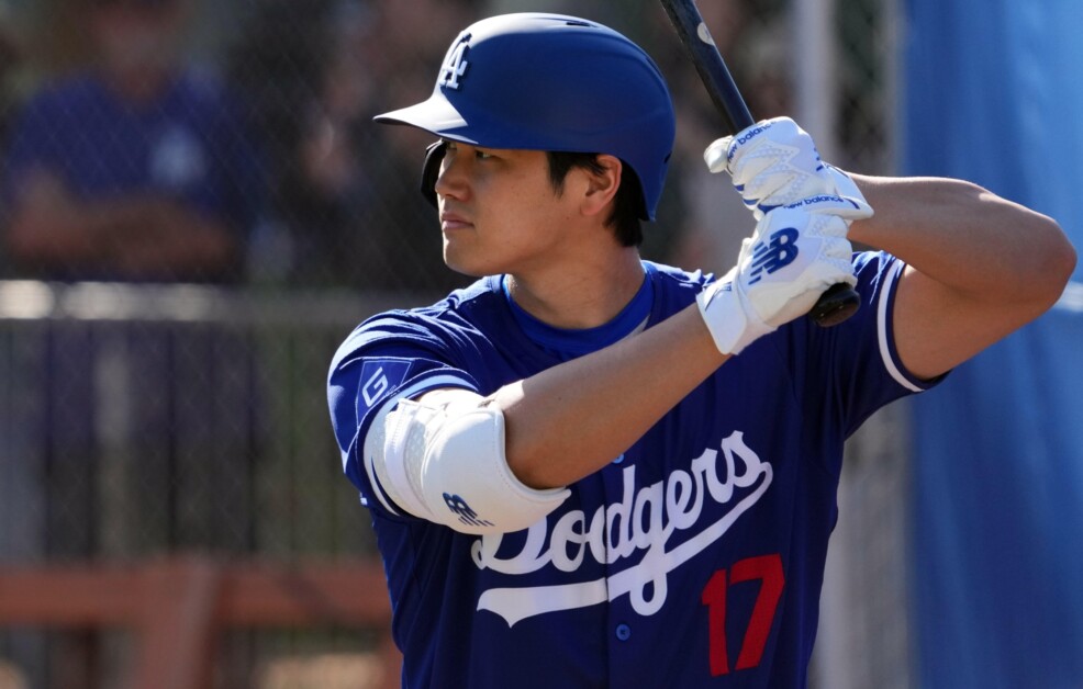 Shohei Ohtani, Dodgers workout, 2024 Spring Training