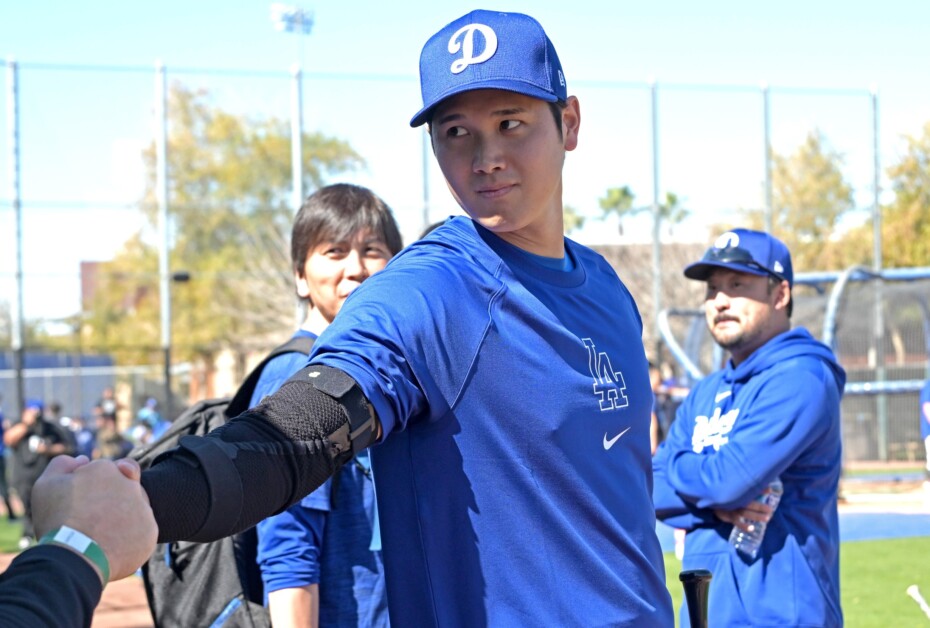 Shohei Ohtani, Ippei Mizuhara, Dodgers workout, 2024 Spring Training