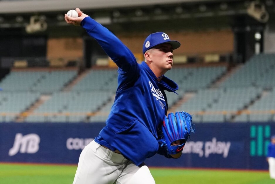 Bobby Miller, Dodgers workout, Seoul Series