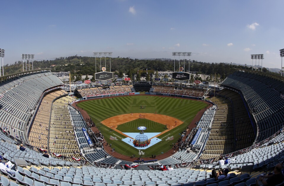 Dodger Stadium view, Opening Day