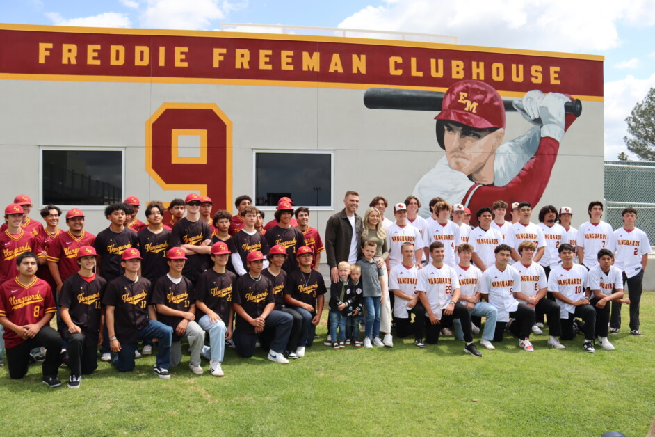 Freddie Freeman, Chelsea Freeman, Charlie Freeman, Maximus Freeman, Brandon Freeman, Freddie Freeman clubhouse, El Modena High School