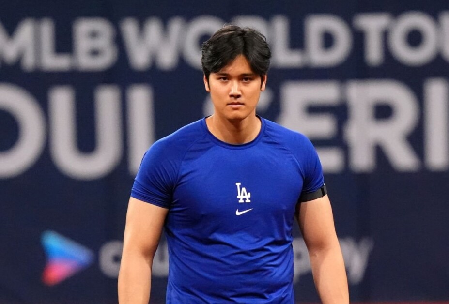 Shohei Ohtani, Dodgers workout, Seoul Series