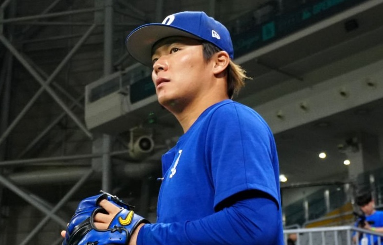 Yoshinobu Yamamoto, Dodgers workout, Seoul Series