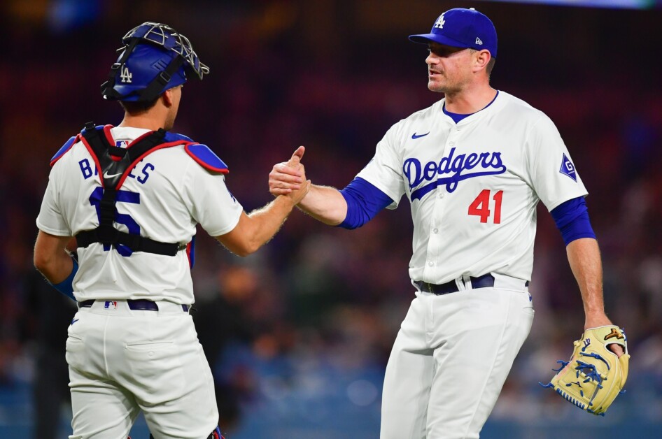 Austin Barnes, Daniel Hudson, Dodgers win