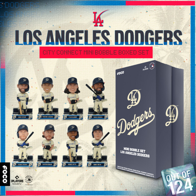 Dodgers City Connect mini bobbleheads set, FOCO