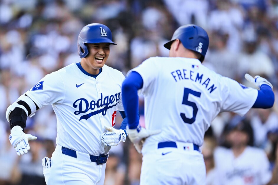 Shohei Ohtani, Freddie Freeman, MLB: Boston Red Sox at Los Angeles Dodgers