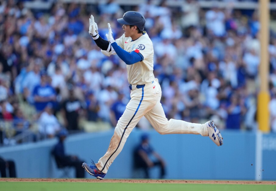 Shohei Ohtani, Dodgers celebration, Dodgers City Connect