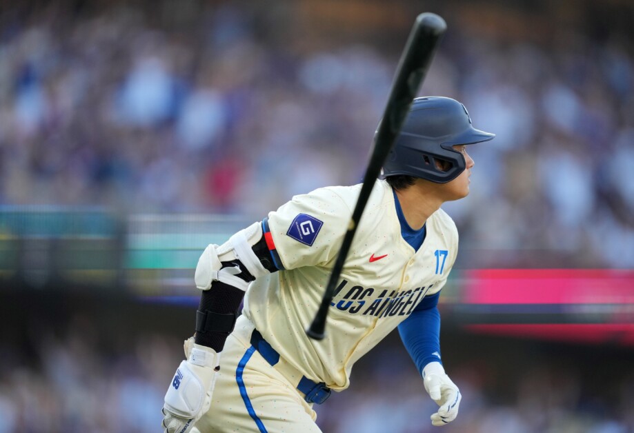 Shohei Ohtani, bat flip, Dodgers City Connect