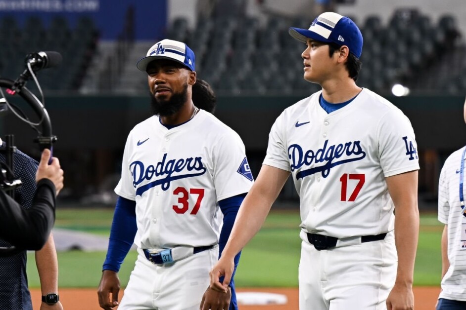 Teoscar Hernández, Shohei Ohtani, 2024 MLB All-Star Game Media Day