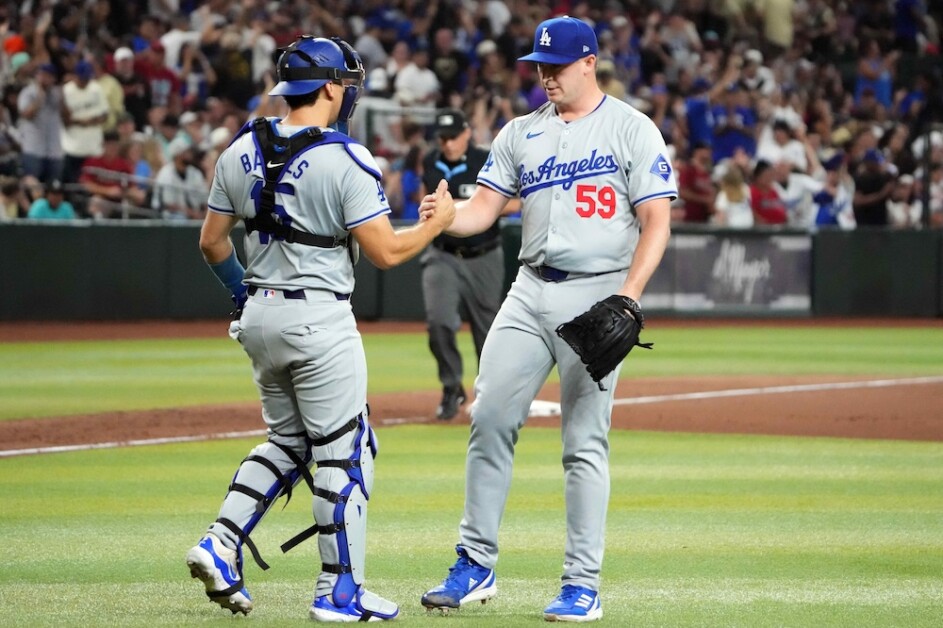 Austin Barnes, Evan Phillips, Dodgers win