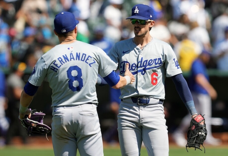 Kiké Hernández, Cavan Biggio, Dodgers win